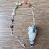 Rainbow Moonstone Facet Pendulum With Chakra Chain 2